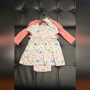 Baby Girl 0 To 3 Month Dress Outfit New